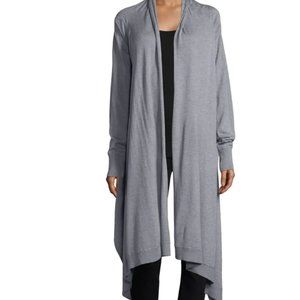 Donna Karan Heathered Open-Front Cardigan M/L